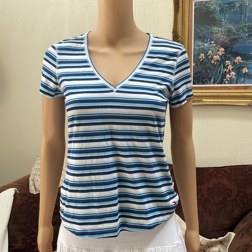 Tommy Hilfiger Blue/White Strip T-shirt